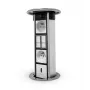 LEGRAND EM/HU-STP-1S-3EU desktop-zuil lege behuizing voor 8 modules, aluminium/zwart