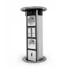LEGRAND EM/HU-STP-1S-3EU desktop-zuil lege behuizing voor 8 modules, aluminium/zwart