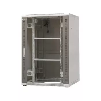 EmiterNet Top 24U vrijstaande netwerkkast, 800x800x1180 mm, glazen deur voor, zwart EM/SH05D-8824