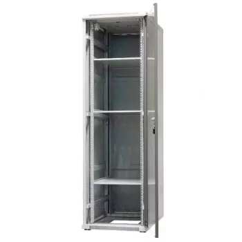 EMITER EmiterNet Top 42U vrijstaande netwerkkast, 600x1000x1980 mm, glazen voordeur, zwart EM/SH05D-6042
