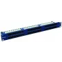 EMITERNET 48-poorts RJ45 UTP Cat.6-patchpaneel 1U met kabelmanagementschijf, blauw