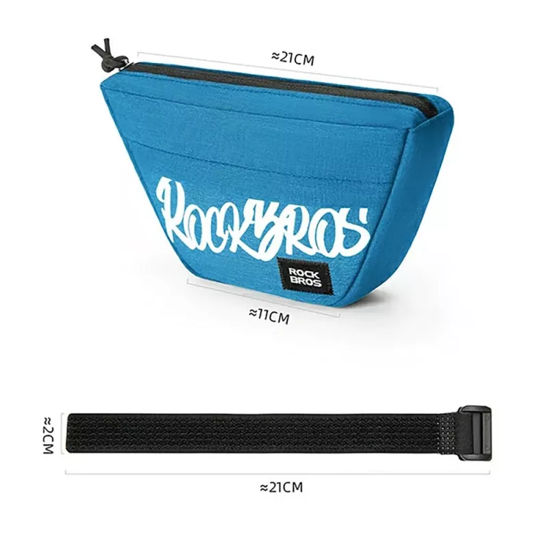 Rockbros G011 Flash Journey trapeziumvormige stuurtas 0,7L blauw