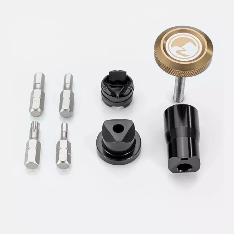 ROCKBROS ROAD TO SKY VK-KC10 6-in-1 in het stuur verborgen fiets-multitool, bruin