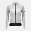 ROCKBROS YDWT006 TVI dames fietsjack - winddicht waterafstotend thermo-fleece gevoerd, wit-grijs, maat S