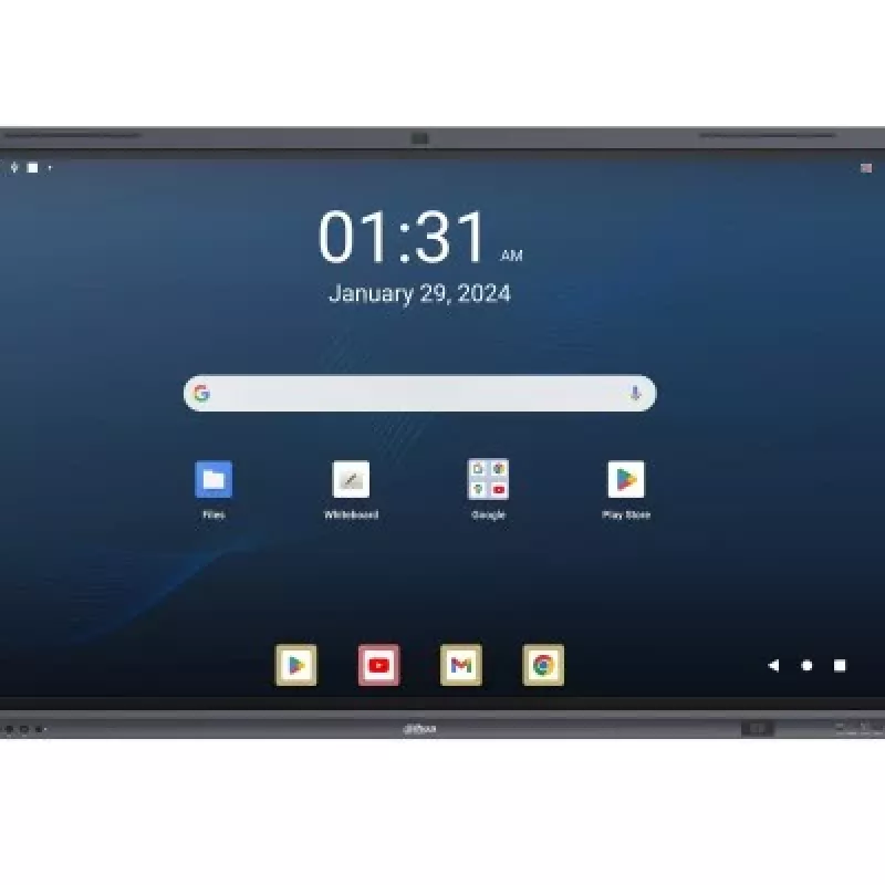 Dahua DHI-LPH65-MC480-U 65 inch 4K interactief touchdisplay met Android 13, EDLA-gecertificeerd, 40-punts IR-touch, 48MP-camera, 8-array-microfoon, Wi-Fi 6, 8GB RAM, 128GB opslag