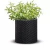 KETER 29197833939 cilinder plantenbak grijs 12L duurzame bloempot van hars met drainage