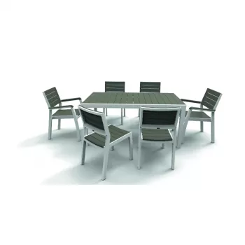 Keter Harmony tuintafel wit/lichtgrijs 29201231