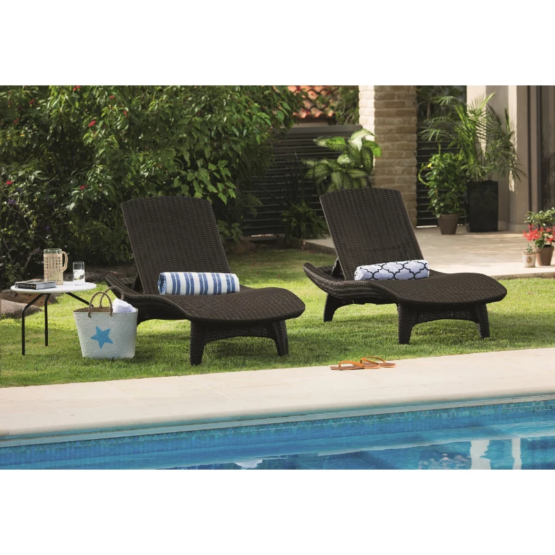 KETER ligstoelset 2 stuks + tafel Pacific beige