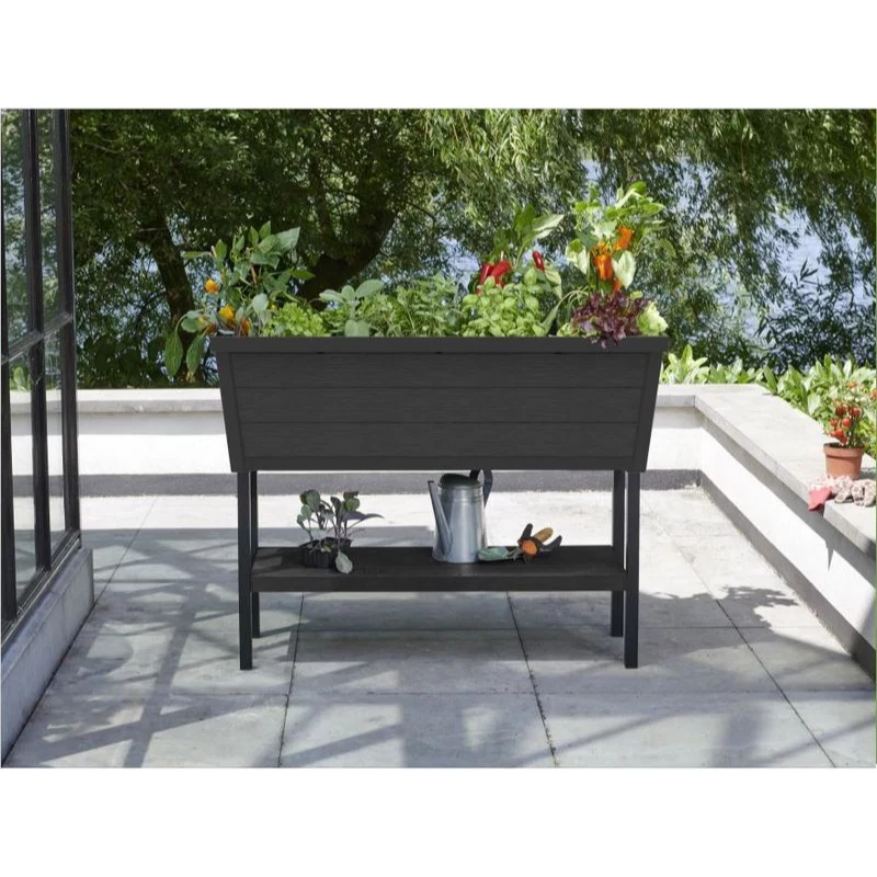 KETER Alfresco verhoogde bloembak 110L grijs