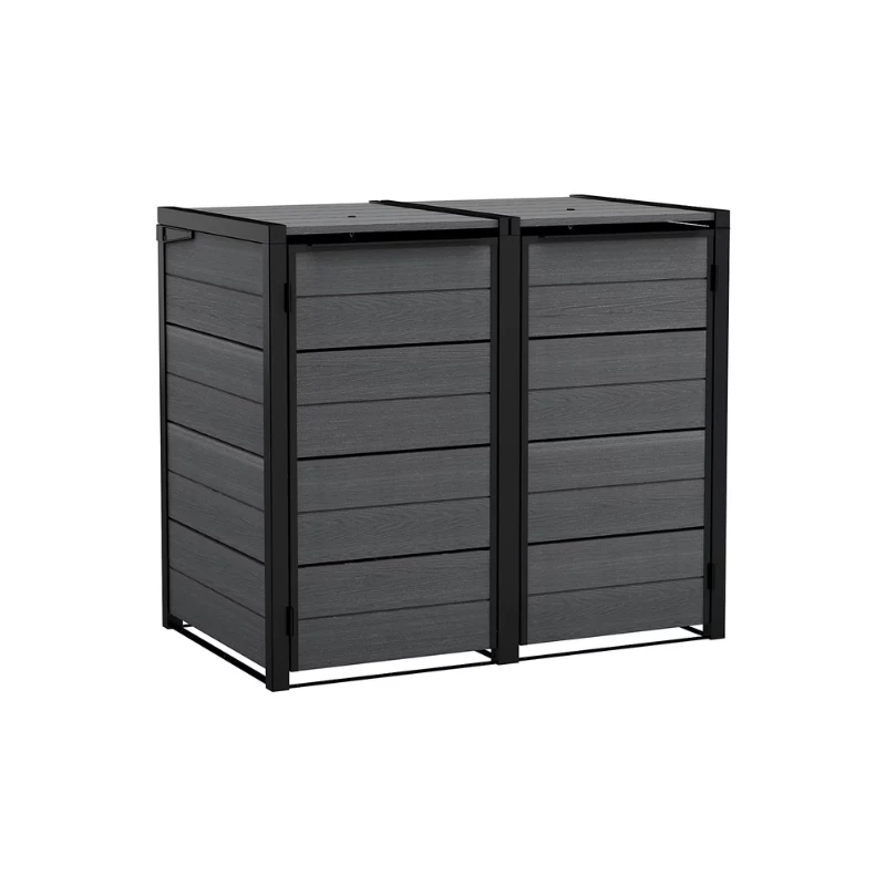 KETER afvalcontainer 2x240L opbergcontainer Hide Away grijs