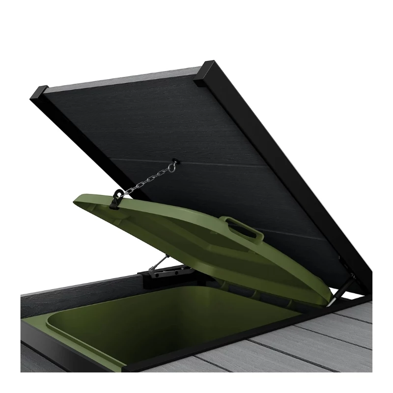KETER afvalcontainer 2x240L opbergcontainer Hide Away grijs