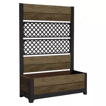 KETER Deco Tulip 110L 2-Rhombus walnoot mesh bloempot