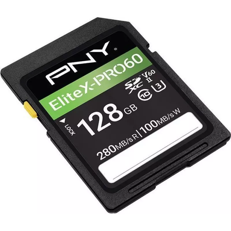PNY EliteX-PRO60 flashgeheugenkaart 128GB Video Class V60 UHS-II U3 Class10 MicroSDXC