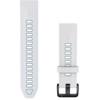 Garmin QuickFit 20 mm siliconen horlogeband, Ice Blue/wit (010-14506-00)