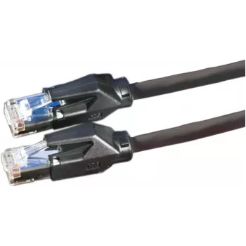 Dätwyler 21.05.0005 Cat 6 S/FTP-patchkabel, RJ-45 stekker naar RJ-45 stekker, 0,5 m, zwart, LSZH, 10 Gbps