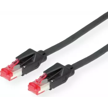 Dätwyler 21.05.0005 Cat 6 S/FTP-patchkabel, RJ-45 stekker naar RJ-45 stekker, 0,5 m, zwart, LSZH, 10 Gbps