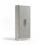 KETER Linear Wood hoge kast 68x39x173cm lichtbeige/lichtgrijs