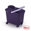 MERY emmer 14L met steekwielen lila