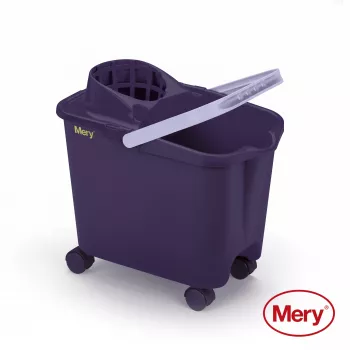 MERY emmer 14L met steekwielen lila