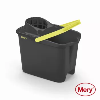 MERY emmer 14L met drukknop grijs