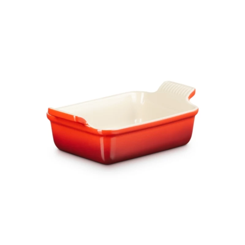 LE CREUSET rechthoekige ovenschaal Heritage steengoed 19x14cm / 1,1L rood