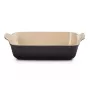 Le Creuset rechthoekige Heritage steengoed 26x19cm / 2,4L zwart