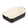 Le Creuset rechthoekige Heritage steengoed 26x19cm / 2,4L zwart