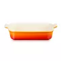 LE CREUSET rechthoekige ovenschaal Heritage steengoed 32x24cm / 4L oranje