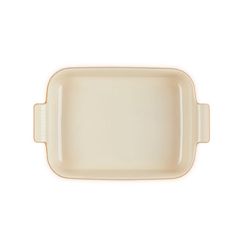 LE CREUSET rechthoekige ovenschaal Heritage steengoed 32x24cm / 4L oranje
