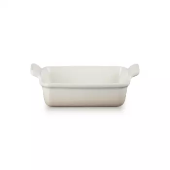 Le Creuset rechthoekige Heritage steengoed ovenschaal 19x14cm / 1,1L wit