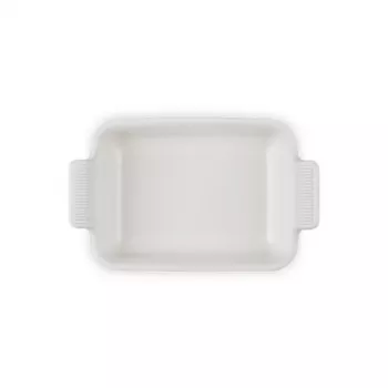Le Creuset rechthoekige Heritage steengoed ovenschaal 19x14cm / 1,1L wit