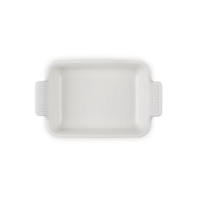 Le Creuset rechthoekige Heritage steengoed ovenschaal 19x14cm / 1,1L wit