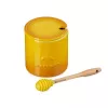 LE CREUSET honingpot met lepel 420 ml steengoed geel