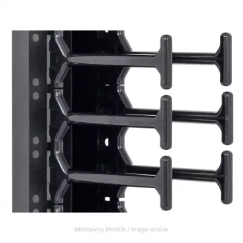 TRITON RAB-VP-H10-X1 verticaal kabelmanagementpaneel 10U, dubbele rij kam, zwart