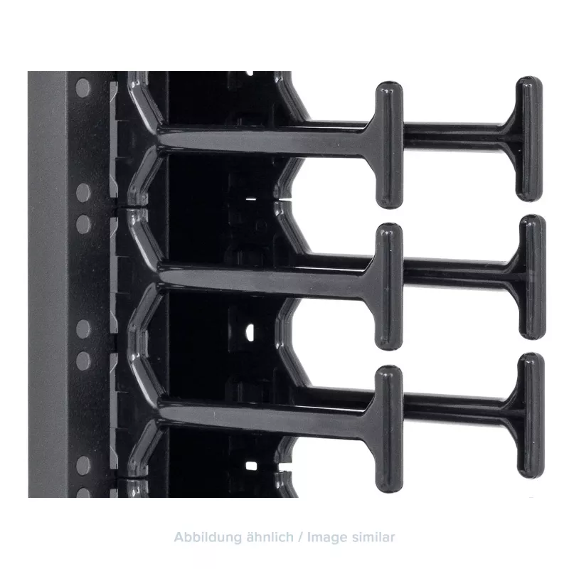 TRITON RAB-VP-H10-X1 verticaal kabelmanagementpaneel 10U, dubbele rij kam, zwart