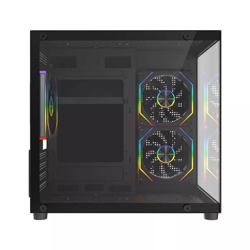 Rampage LUMID pc-behuizing M-ATX 3x ventilator ARGB zwart