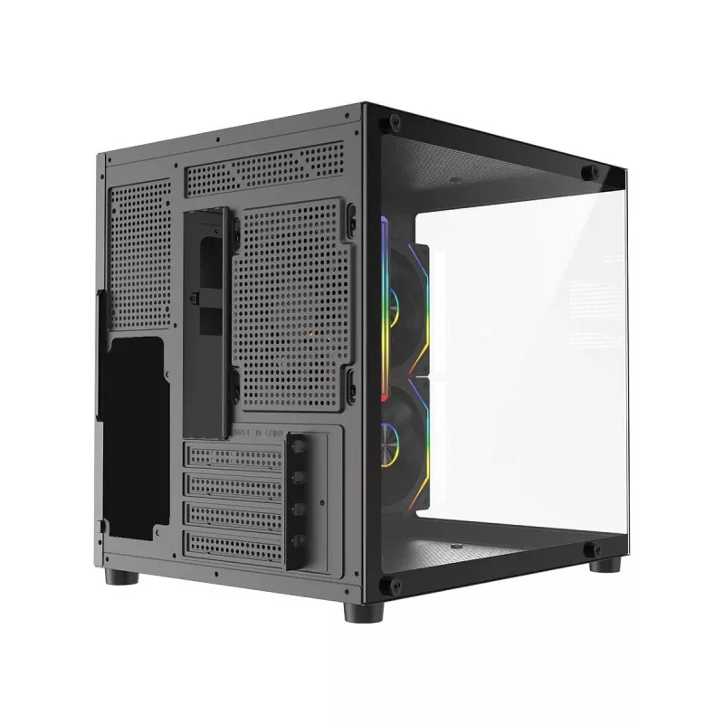 Rampage LUMID pc-behuizing M-ATX 3x ventilator ARGB zwart
