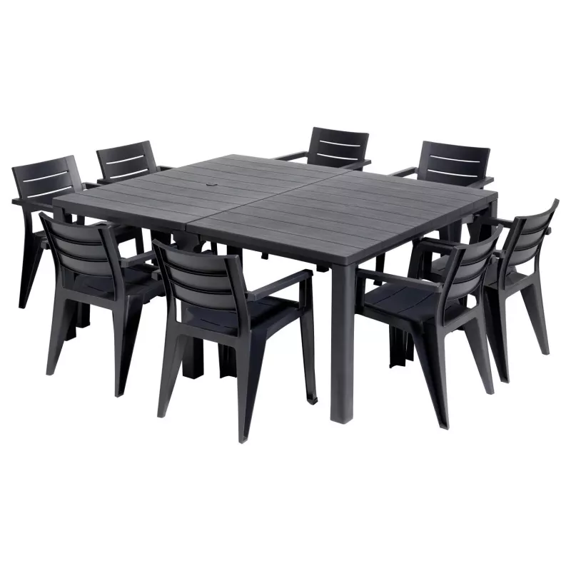 KETER tuintafel Julie Double Table (2 configuraties) grijs