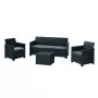 KETER tuinmeubelset Elodie 5-zitter met tafel/opbergbox grijs