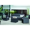 KETER tuinmeubelset Elodie 5-zitter met tafel/opbergbox grijs
