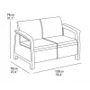 KETER tuinbank dubbele Corfu Love Seat grijs