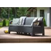KETER Corfu Love Seat Max drievoudige tuinbank grijs