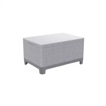 KETER tuintafel/opbergbox Scandi Storage Table lichtgrijs/donkerstaalgrijs