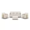 KETER tuinmeubelset Scandi Forma 3-zits set kiezelgrijs/lichtbeige