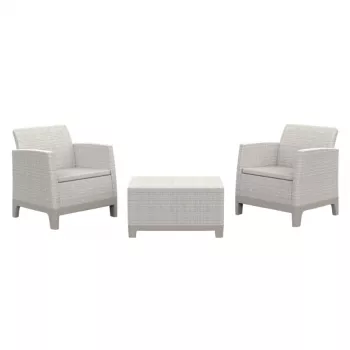 KETER tuinmeubelset Scandi Forma balkonset kiezelgrijs/lichtbeige