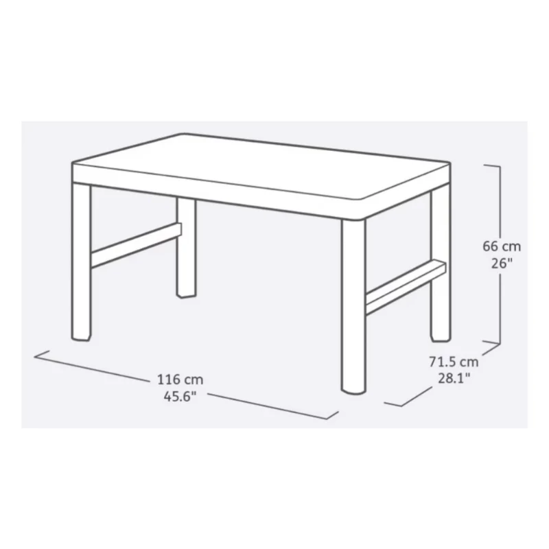 KETER tuintafel Lyon Table Rezolith (2 configuraties) beige
