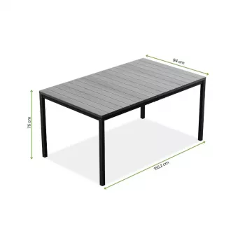 KETER tuintafel Deco Porto Nova 160 walnoot/zwart