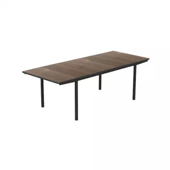 KETER tuintafel uitschuifbaar Deco Porto Nova uitschuifbaar 160-240 walnoot/zwart