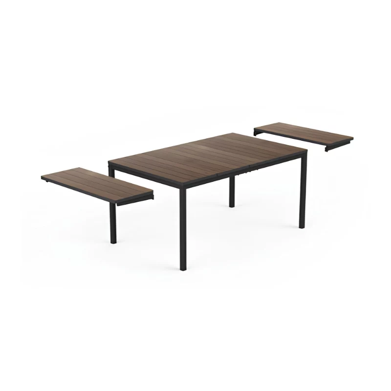 KETER tuintafel uitschuifbaar Deco Porto Nova uitschuifbaar 160-240 walnoot/zwart