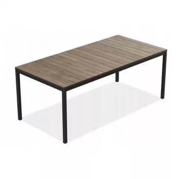 KETER tuintafel Deco Porto Nova 200 walnoot/zwart